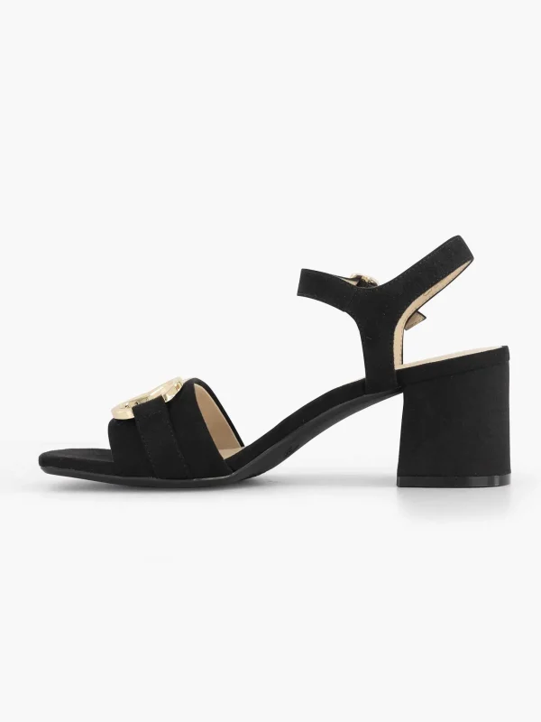Dames Graceland Zwarte Sandalette Sierketting