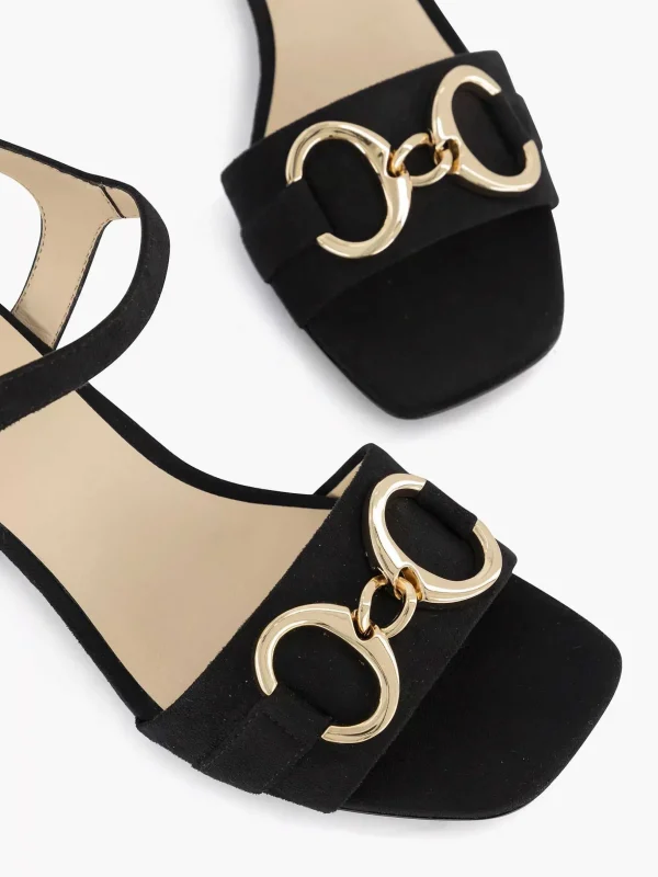 Dames Graceland Zwarte Sandalette Sierketting