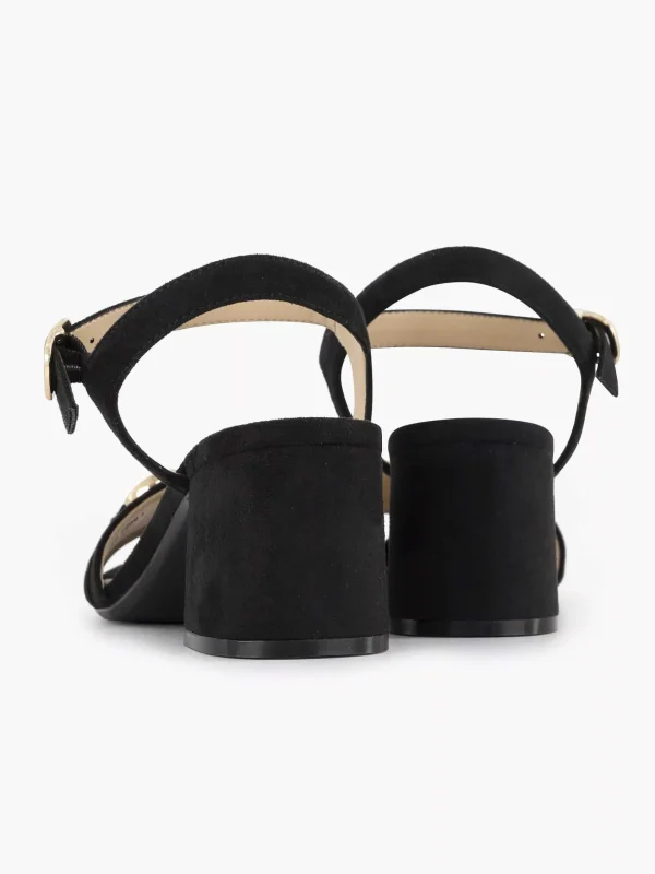 Dames Graceland Zwarte Sandalette Sierketting