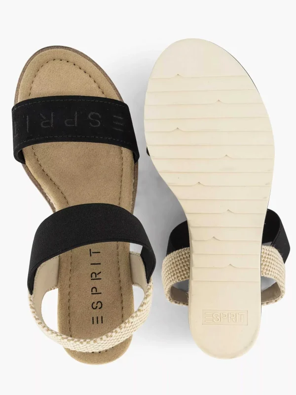 Dames Esprit Zwarte Sandalette Sleehak