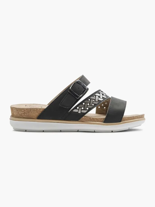 Dames Easy Street Zwarte Slipper Gespsluiting