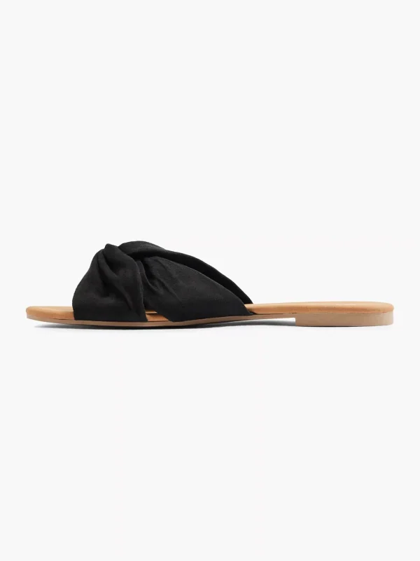 Dames Graceland Zwarte Slipper Knoop