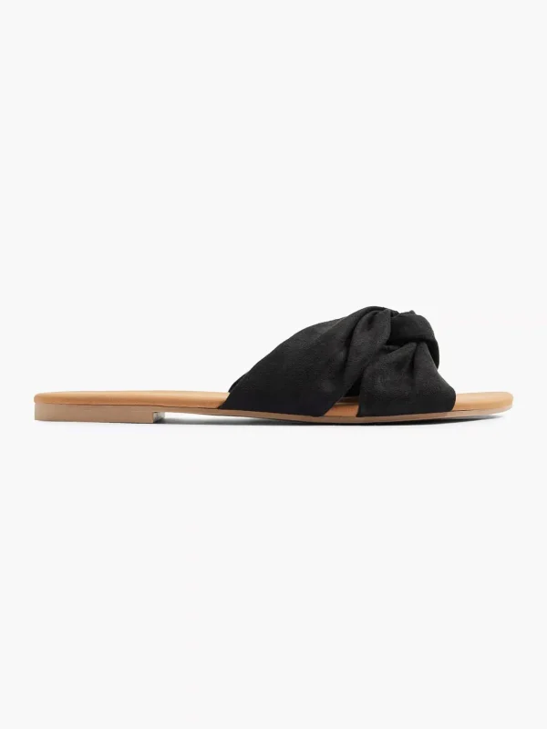 Dames Graceland Zwarte Slipper Knoop
