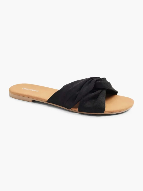 Dames Graceland Zwarte Slipper Knoop