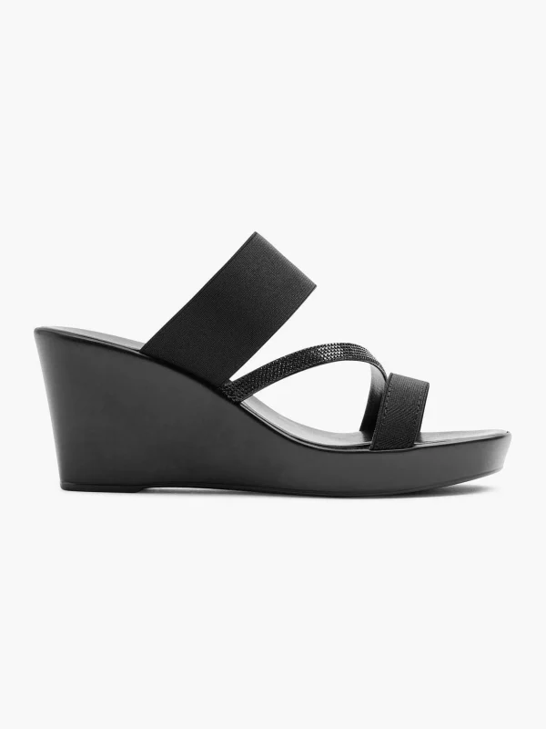 Dames Graceland Zwarte Slipper Sleehak