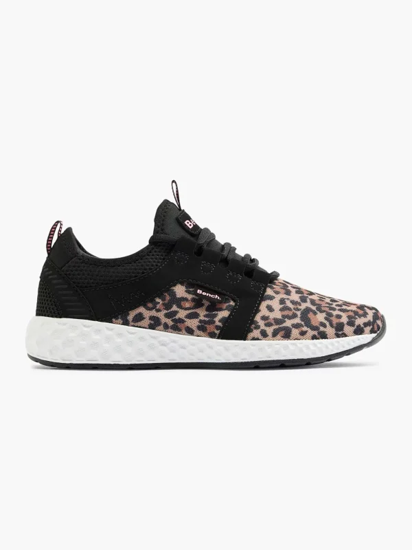 Dames Bench Zwarte Sneaker Panterprint