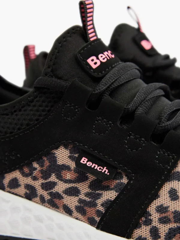 Dames Bench Zwarte Sneaker Panterprint