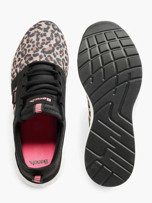 Dames Bench Zwarte Sneaker Panterprint