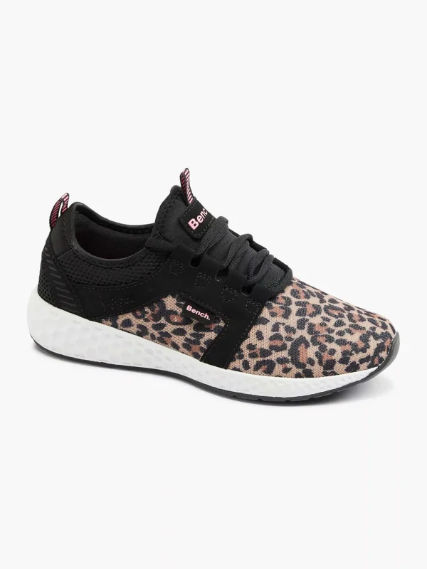 Dames Bench Zwarte Sneaker Panterprint