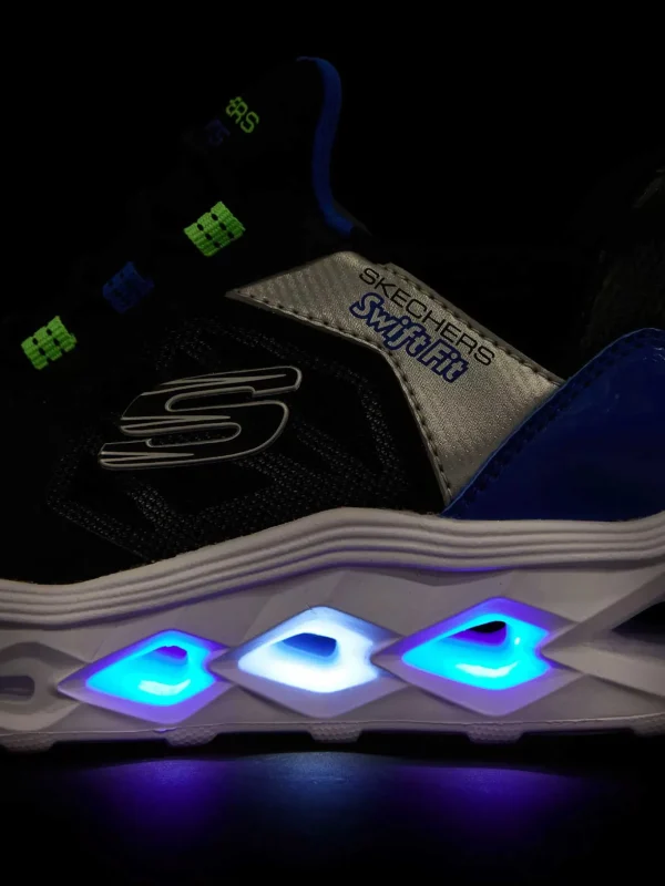 Kinderen Skechers Zwarte Sneaker Swift Fit - Hands Free Lichtjes