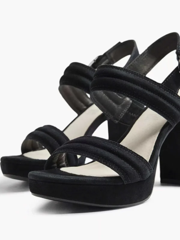 Dames 5th Avenue Zwarte Suede Sandalette