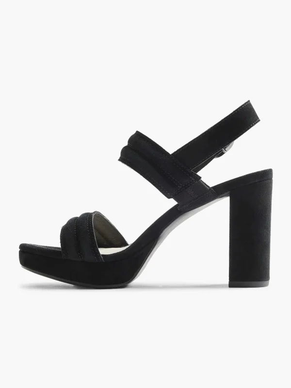 Dames 5th Avenue Zwarte Suede Sandalette