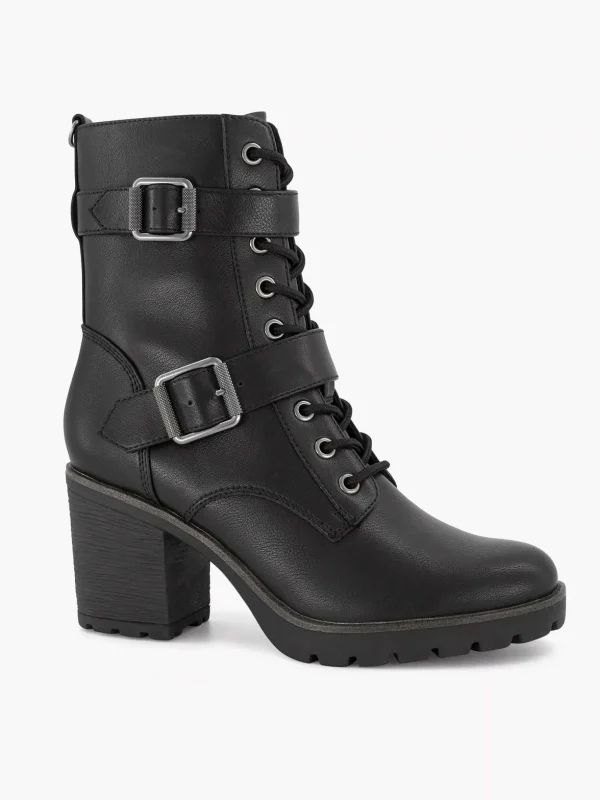 Dames Graceland Zwarte Veterboot Hak