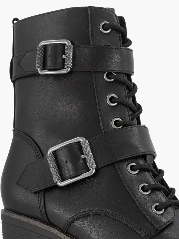 Dames Graceland Zwarte Veterboot Hak