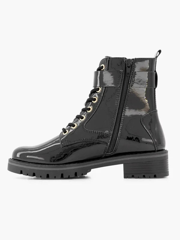 Dames Graceland Zwarte Veterboot Lak