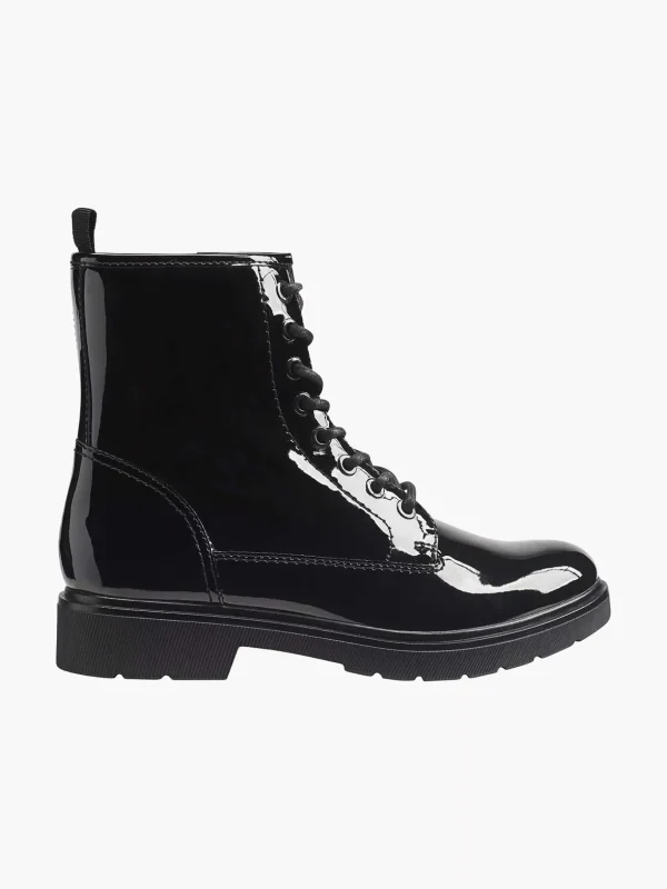 Dames Graceland Zwarte Veterboot Lak