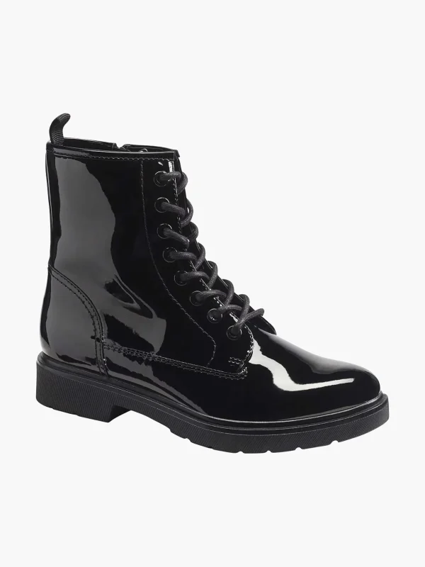 Dames Graceland Zwarte Veterboot Lak