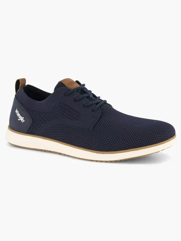Heren Wrangler Zwarte Veterschoen