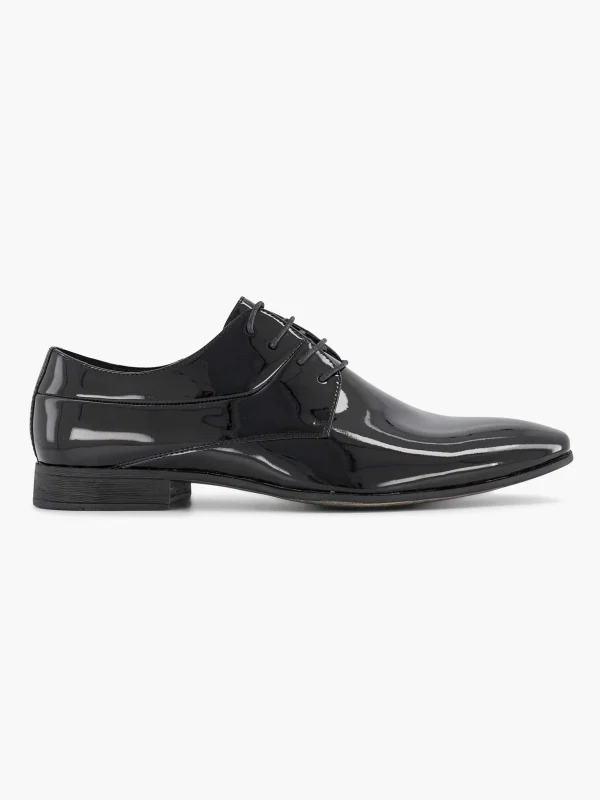 Heren AM SHOE Zwarte Veterschoen Lak