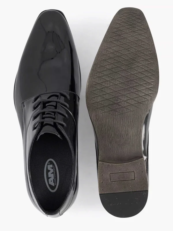 Heren AM SHOE Zwarte Veterschoen Lak